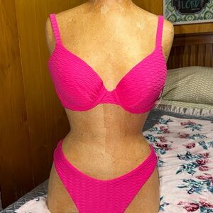 VS Swim Mix & Match Icon Push-Up Bikini Top Forever Pink & Brazilian Bottom